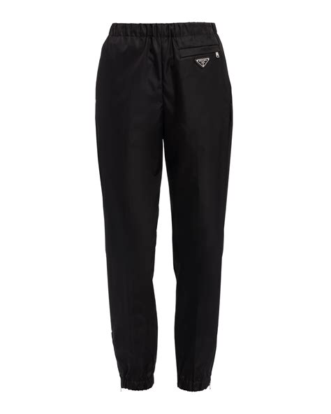 Prada: Black Gabardine Trousers 